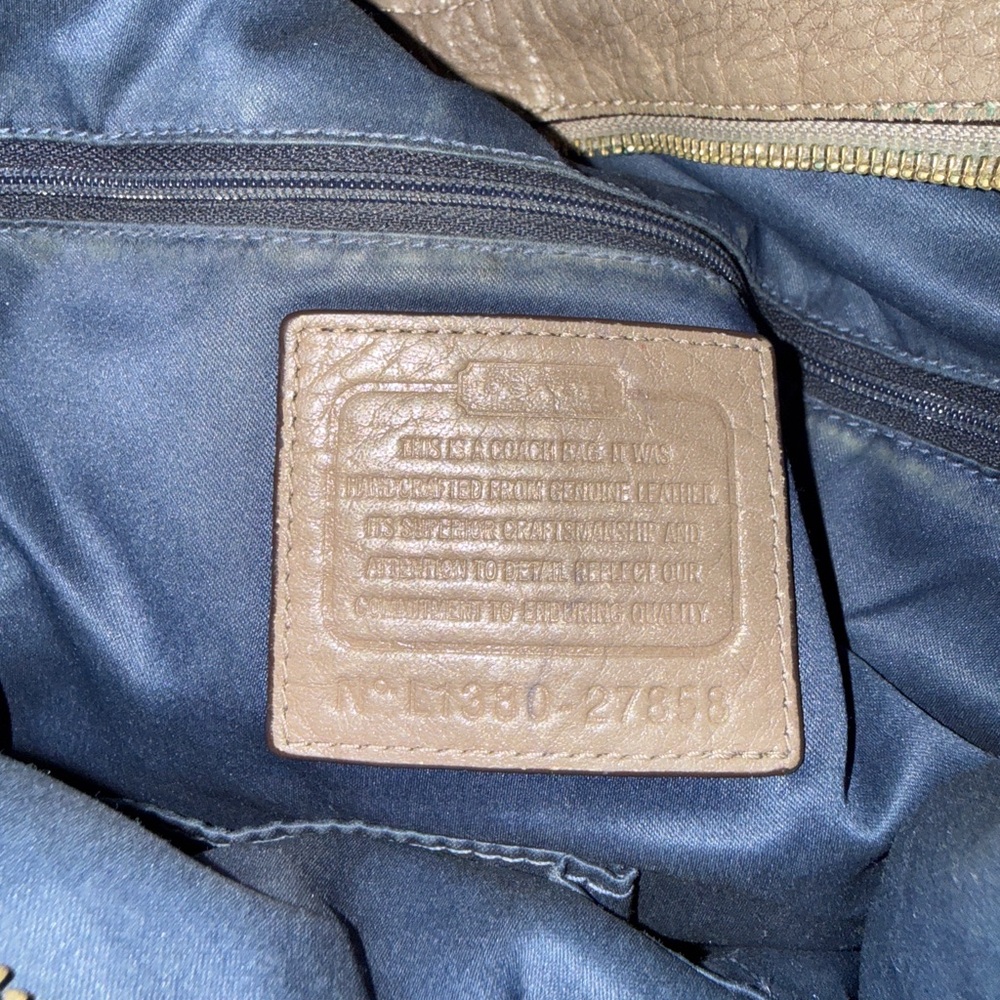 Coach Pebbled Leather Hobo in Taupe - Picture 5 of 7
